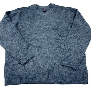 Gap Sweater Men XXL Gray Crew Neck Grandpa Cosby Heather Acrylic Knit Pullover